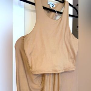 FASHION NOVA Nude Maxi Skirt Set